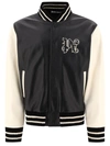 Palm Angels Men's Pa Monogram Classic Varsity Jacket In Black Off White