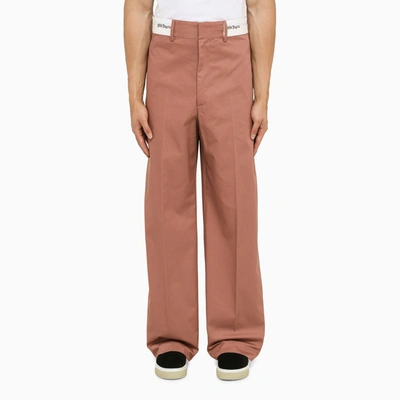 Palm Angels Pink Trousers With Inverted Waist