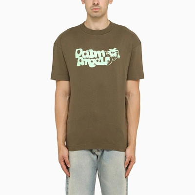 Palm Angels Viper Cotton T-shirt In Brown