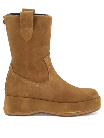 Paloma Barceló Ander Suede Ankle Boots In Beige