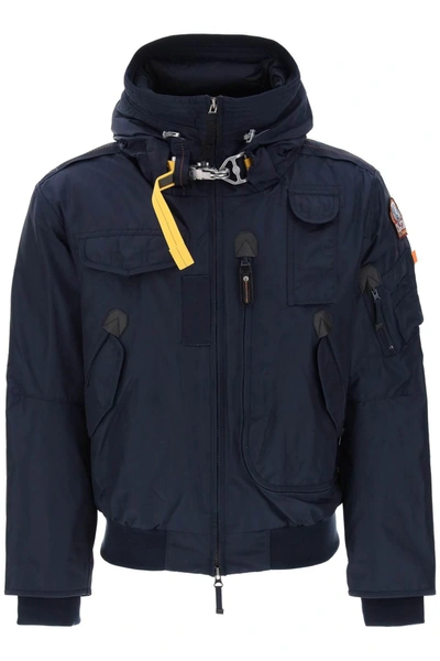 Parajumpers Gobi - Hooded Bomber Jacket In Blue