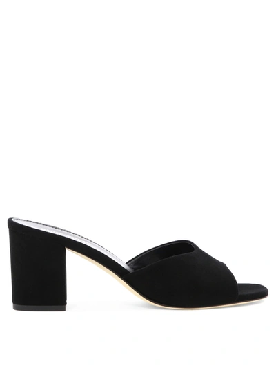 Paris Texas Anja Heeled Mules In Black