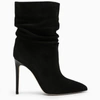 Paris Texas Stiletto Slouchy 110mm Ankle Boots In Black