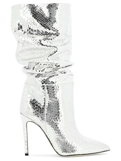 Paris Texas Heeled Ankle Boots In Metal