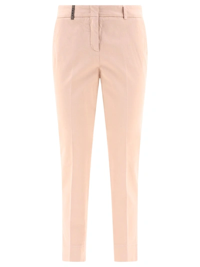 Peserico Cigarette Trousers In Beige