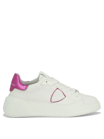 Philippe Model Paris Tres Temple Low-top Sneakers In White