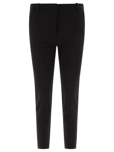 Pinko Bello Cigarette Pants In Milano Stitch In Black