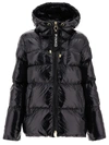 Pinko Quilted Hooded Puffer Jacket In Black