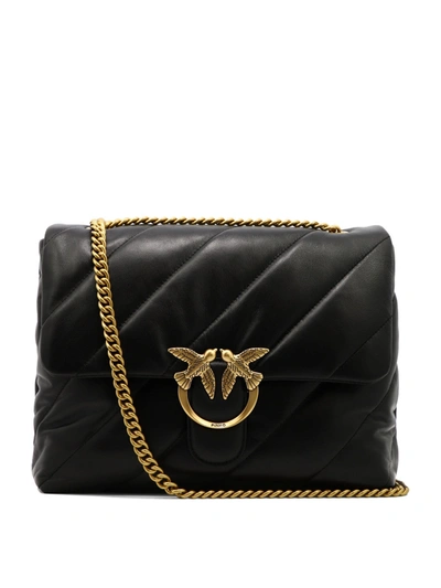 Pinko Love Big Puff Shoulder Bag In Black