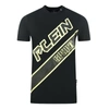 Plein Sport Sleek Printed Crew Neck Men's Tee In Black