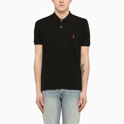 Polo Ralph Lauren Slim-fit Cotton-piqué Polo Shirt In Black