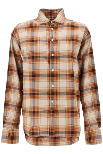 Polo Ralph Lauren Check Flannel Shirt In Beige