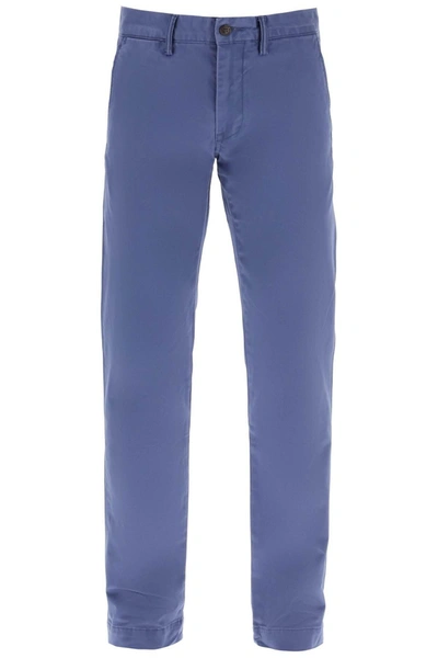 Polo Ralph Lauren Chino Trousers In Cotton In Light Blue