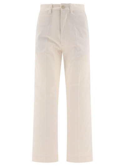 Polo Ralph Lauren Wide Leg Chino Cropped Pants In White