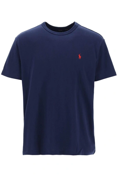 Polo Ralph Lauren Classic Fit T Shirt In Solid Jersey In Blue