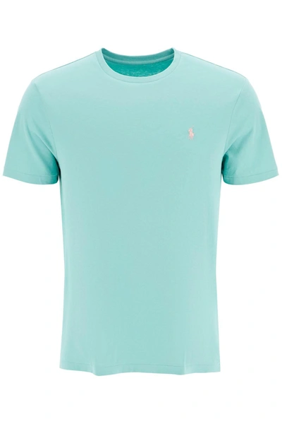Polo Ralph Lauren Custom Slim Fit T-shirt With Logo In Green
