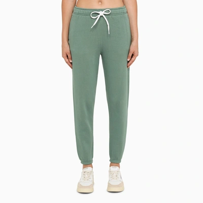 Polo Ralph Lauren Green Cotton Jogging Trousers In Grey