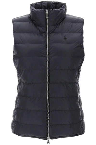 Polo Ralph Lauren Packable Padded Waistcoat In Black