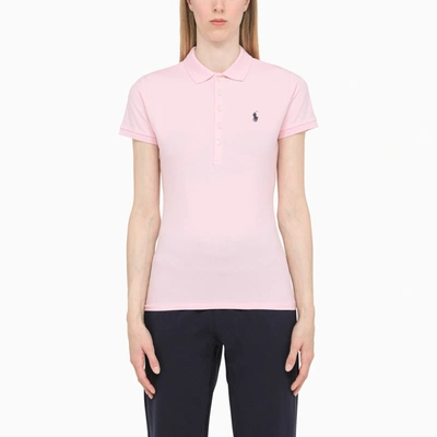 Polo Ralph Lauren Pink Piqué Polo Shirt With Logo In Grey