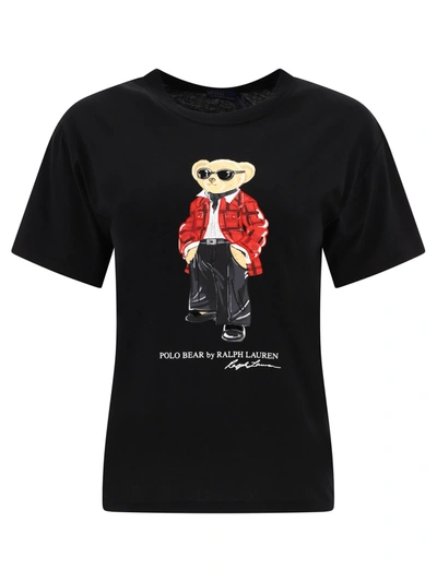 Polo Ralph Lauren Bear T-shirt In Black