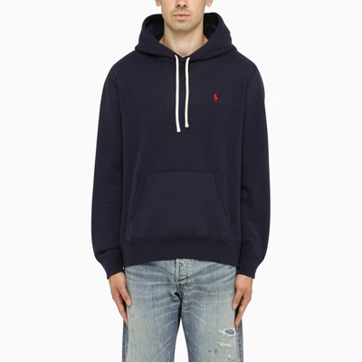 Polo Ralph Lauren Logo Embroidered Hoodie In Navy