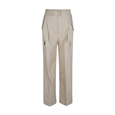 Prada High Waist Trousers In Beige