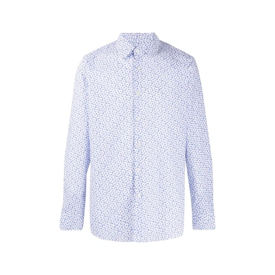 Prada Printed Cotton Shirt In White