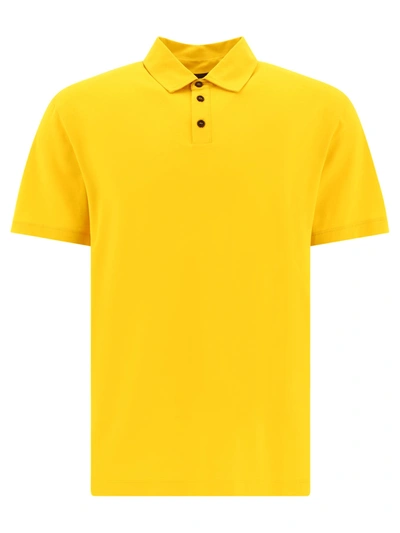 Roberto Collina Cotton Polo Shirt In Yellow