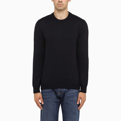 Roberto Collina Navy Regular Sweater In Blue