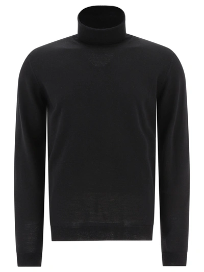 Roberto Collina Ribbed Sweater In Black