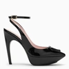 ROGER VIVIER ROGER VIVIER HIGH BLACK PATENT LEATHER SANDAL