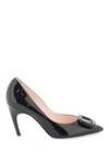 Roger Vivier Viv' Choc Strass Embellished Satin Pumps