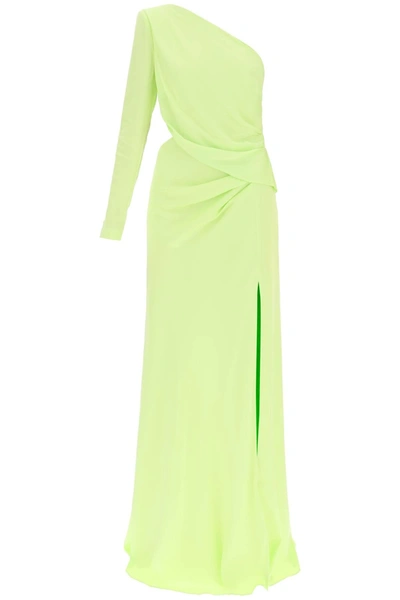 ROLAND MOURET ROLAND MOURET ASYMMETRIC STRETCH SILK GOWN WITH CUT OUT DETAIL