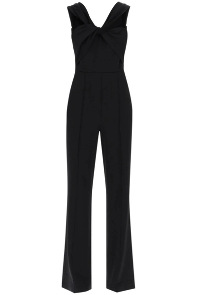 Roland Mouret Asymmetric Sleeveless Jumpsuit In Black