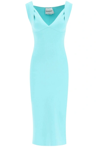 ROLAND MOURET ROLAND MOURET KNIT FITTED MIDI DRESS