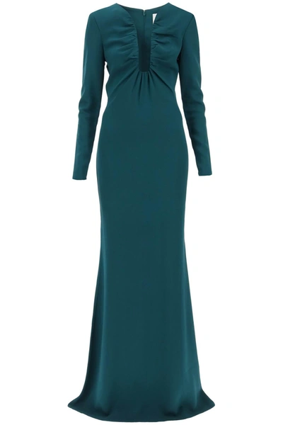 ROLAND MOURET ROLAND MOURET MAXI DRESS WITH PLUNGING NECKLINE