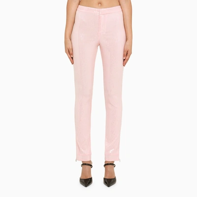 Rotate Birger Christensen Trousers With Sequins In Rosa