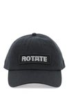 ROTATE BIRGER CHRISTENSEN ROTATE COTTON BASEBALL CAP WITH RHINESTONE LOGO