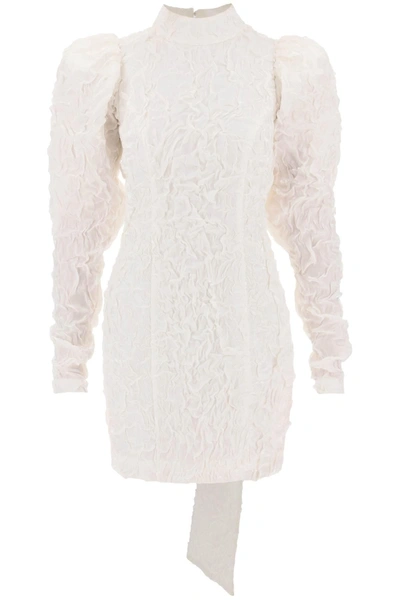 Rotate Birger Christensen Crinkled Cut-out Mini Dress In White