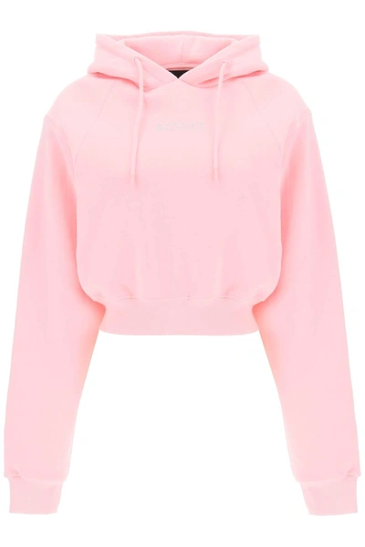 Rotate Birger Christensen Organic-cotton Hoodie In Pink