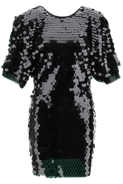 Rotate Birger Christensen Sequin Mini Dress In Black