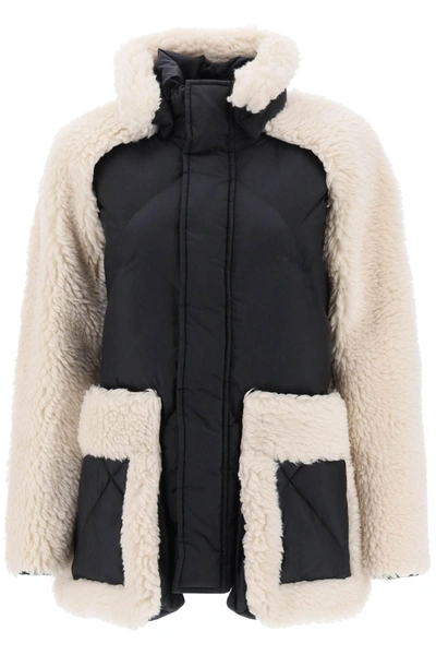 Sacai High-neck Padded Jackets In Black