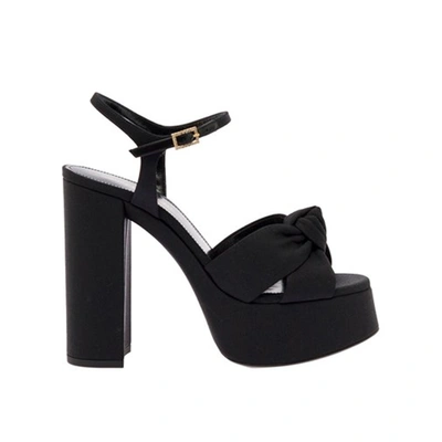 Saint Laurent 95 Node Sandals In Black