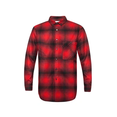 Saint Laurent Checked Wool Shirt In Red