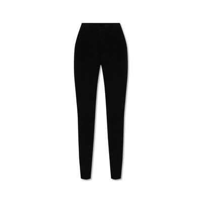 Saint Laurent Drawstring Fitted Trousers In Black