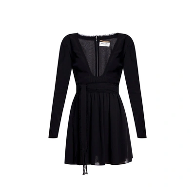 Saint Laurent Dress In Black