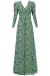 Saloni Margot-b Printed Silk-jacquard Maxi Dress In Mixed Colours
