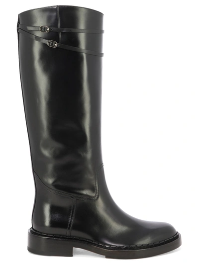 Santoni Boots In Black