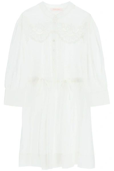 SEE BY CHLOÉ SEE BY CHLOE EMBROIDERED SHIRT DRESS