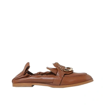 See By Chloé See By Chloe See By Chloe Hana Leather Loafers In Brown